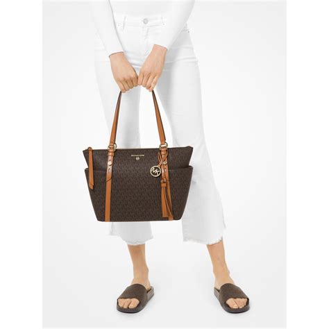 michael kors sullivan large logo top-zip tote bag|michael kors sullivan medium tote.